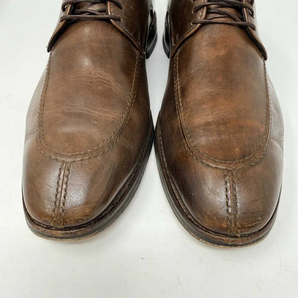 Allen Edmonds Crosby Street Split‎ Toe Derby Shoes Brown Leather USA 10B 2296